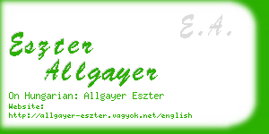 eszter allgayer business card